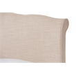 Bowery Hill Contemporary Upholstery King Platform Bed in Beige
