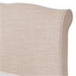 Bowery Hill Modern Upholstery Fabric Queen Platform Bed in Beige