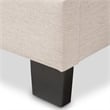Bowery Hill Modern Fabric Tufted Queen Low Profile Bed in Light Beige