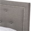 Bowery Hill Modern Tufted Queen Low Profile Bed in Light Gray