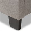 Bowery Hill Modern Tufted Queen Low Profile Bed in Light Gray