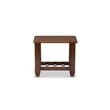 Bowery Hill Modern Wood End Table with Open Shelf in Cherry Brown