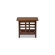Bowery Hill Modern Wood End Table with Open Shelf in Cherry Brown