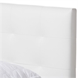 Bowery Hill Modern Wood Queen Platform Bed in White/Mahogany Brown