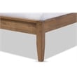 Bowery Hill Farmhouse Wood King Platform Bed with Tapered Legs in Walnut