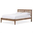 Bowery Hill Contemporary Hardwood Queen Platform Bed in Walnut