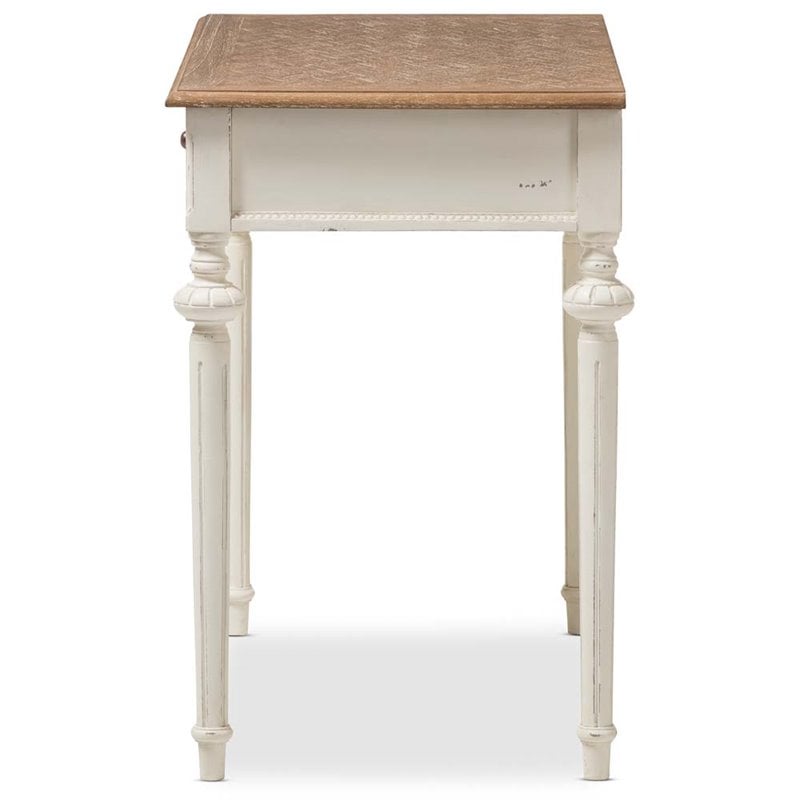 Bowery Hill Contemporary French Provincial Writing Desk in White