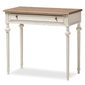 bowery hill contemporary french provincial writing desk in white