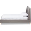 Bowery Hill Contemporary Tufted King Platform Bed in Light Gray