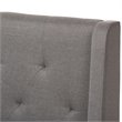 Bowery Hill Contemporary Tufted King Platform Bed in Light Gray