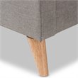 Bowery Hill Contemporary Tufted King Platform Bed in Light Gray