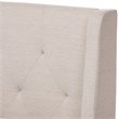 Bowery Hill Contemporary Tufted Queen Platform Bed in Light Beige