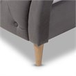 Bowery Hill Contemporary Queen Platform Bed in Gray