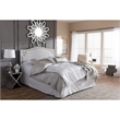 Bowery Hill Contemporary Fabric Upholstered Full Headboard in Dark Gray