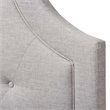 Bowery Hill Modern Fabric Tufted Twin Headboard in Grayish Beige