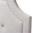 Bowery Hill Contemporary Fabric Tufted Queen Headboard in Gray