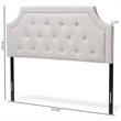 Bowery Hill Contemporary Fabric Tufted Queen Headboard in Gray