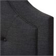 Bowery Hill Contemporary Fabric Tufted Twin Headboard in Dark Gray