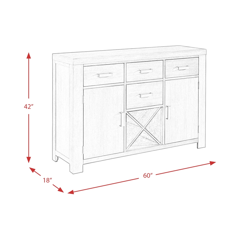 Bowery Hill Contemporary 4-Drawer Server