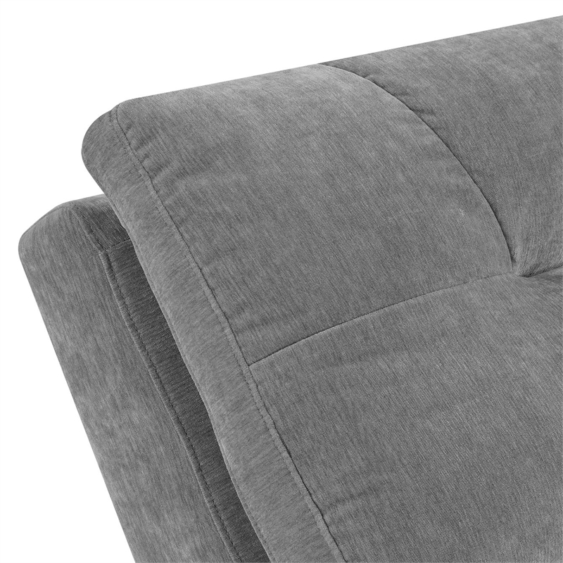 Bowery Hill Mid-Century Fabric Chaise Lounge