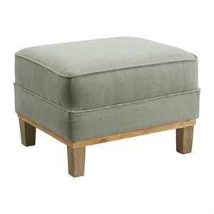 bowery hill contemporary ottoman in grey upholstery