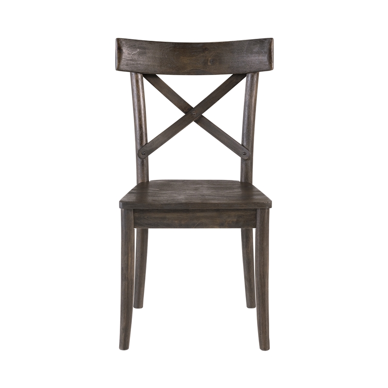 Bowery Hill Contemporary Wooden Side Chair (Set of 2)