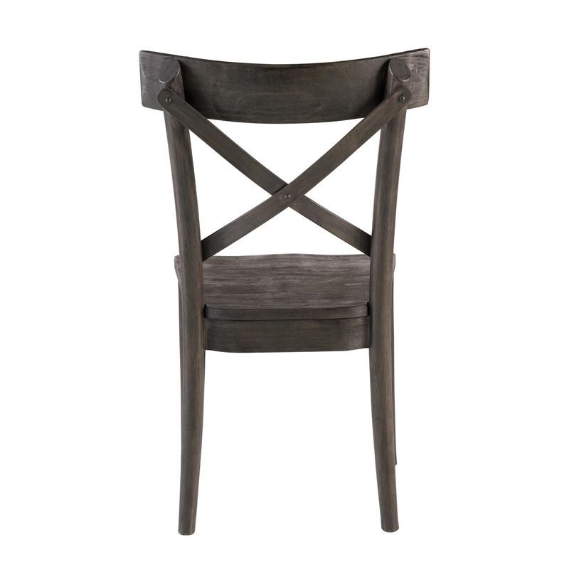 Bowery Hill Contemporary Wooden Side Chair (Set of 2)
