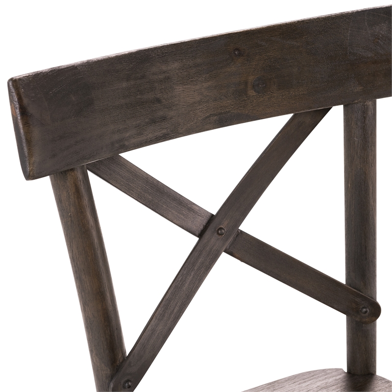 Bowery Hill Contemporary Wooden Side Chair (Set of 2)