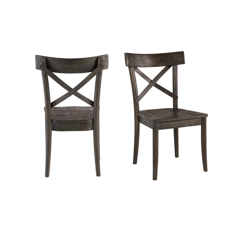 Bowery Hill Contemporary Wooden Side Chair (Set of 2)