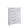 Bowery Hill Contemporary Solid Wood 5 Piece Full Bedroom Set in White