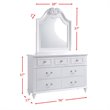 Bowery Hill Contemporary Solid Wood 5 Piece Full Bedroom Set in White