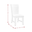 Bowery Hill Upholstered Gray Side Chair Rectangular Foam Cushion 20