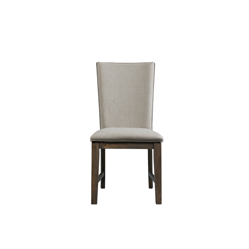 Bowery Hill Upholstered Gray Side Chair Rectangular Foam Cushion 20