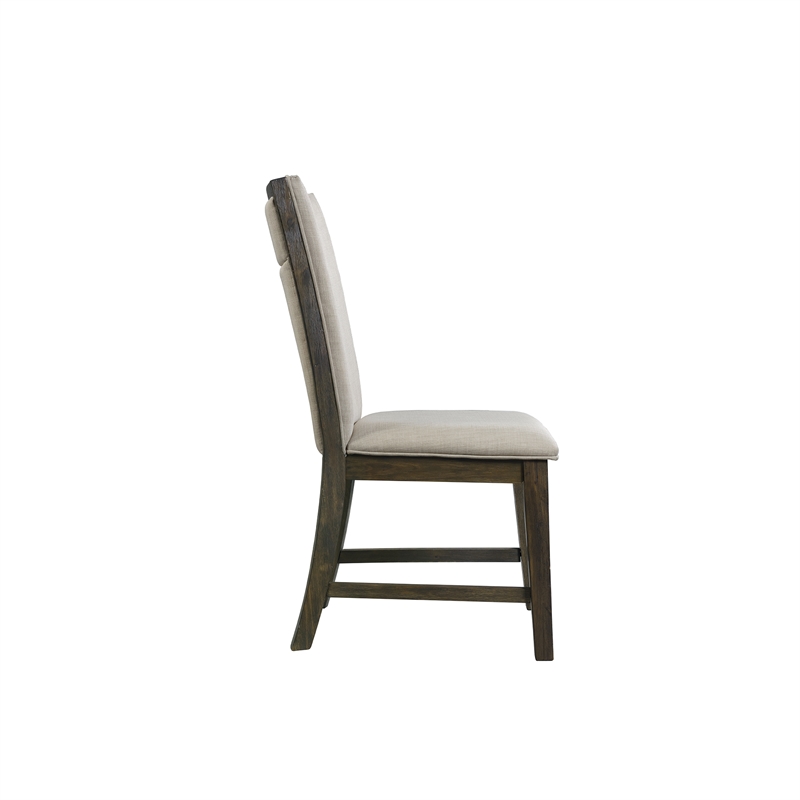 Bowery Hill Upholstered Gray Side Chair Rectangular Foam Cushion 20