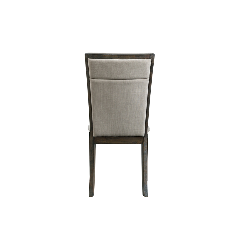 Bowery Hill Upholstered Gray Side Chair Rectangular Foam Cushion 20