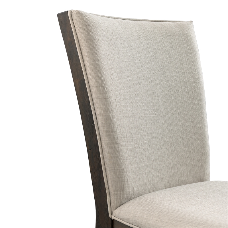 Bowery Hill Upholstered Gray Side Chair Rectangular Foam Cushion 20
