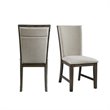 Bowery Hill Upholstered Gray Side Chair Rectangular Foam Cushion 20