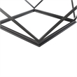 Bowery Hill Square Marble Top Coffee Table in White/Black