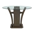 Bowery Hill 5 Piece Round Counter Height Dining Set in Brown