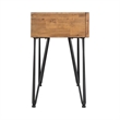 Bowery Hill Modern 2-Drawer Sofa Table in Light Walnut Finish