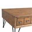 Bowery Hill Modern 2-Drawer Sofa Table in Light Walnut Finish
