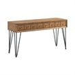 Bowery Hill Modern 2-Drawer Sofa Table in Light Walnut Finish