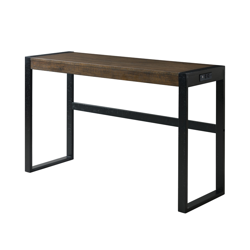 Bowery Hill Transitional Wood Brown Contemporary Multipurpose Bar Table Set