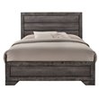 Bowery Hill Solid Wood 4 Piece King Panel Bedroom Set in Wire Brush Gray