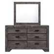 Bowery Hill Solid Wood 4 Piece King Panel Bedroom Set in Wire Brush Gray