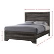 Bowery Hill Solid Wood 4 Piece King Panel Bedroom Set in Wire Brush Gray