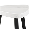 Bowery Hill Modern White Marble Top End Table in White Marble
