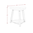 Bowery Hill Modern White Marble Top End Table in White Marble