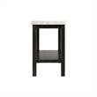 Bowery Hill Wood Frame & Marble Top Console Table-White/Black