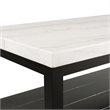Bowery Hill Wood Frame & Marble Top Console Table-White/Black